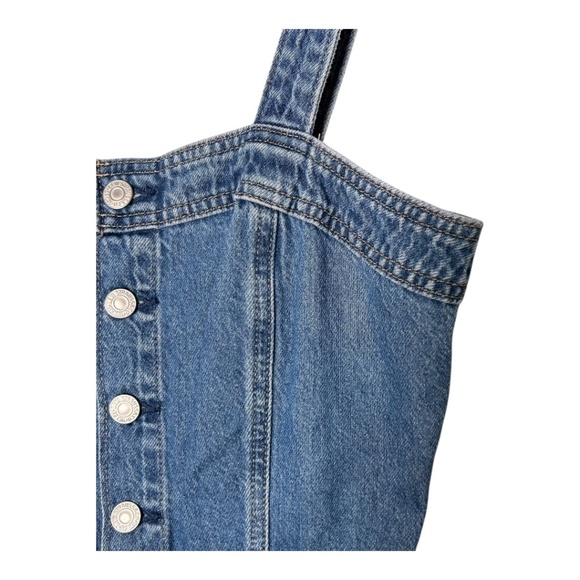 Levi’s Drea Jumpsuit Overalls Button Front Smocked Back XS - Picture 5 of 11